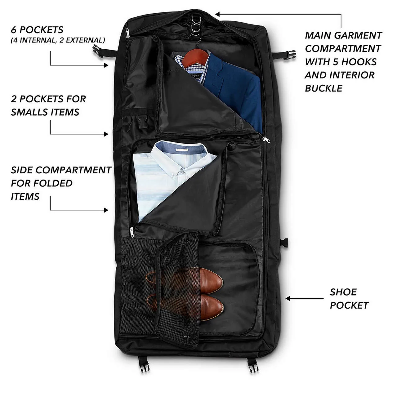 Pepperdine Waves 18" Carry On Garment Bag