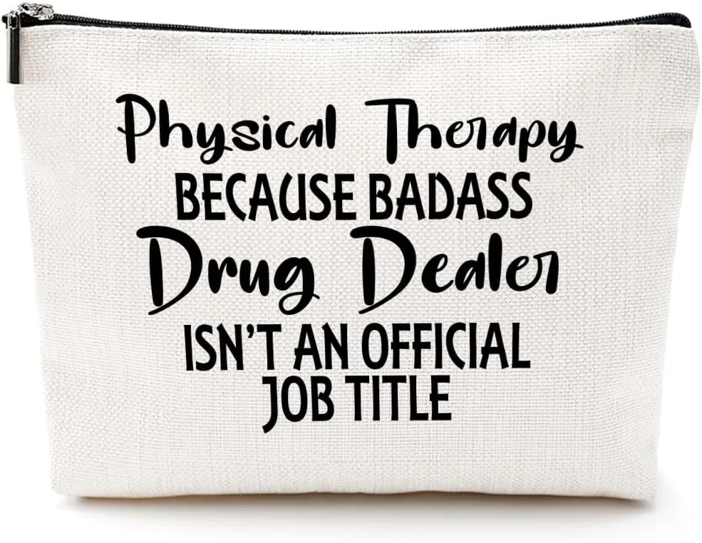 Physical Therapist Gifts Physical Therapy Makeup Bag Occupational Therapy Gifts Funny Cosmetic Bag Thank You Gifts for Women Her PT Coworker Friend Travel Toiletry Bag Christmas Birthday Gifts
