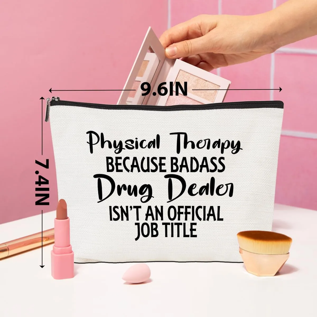 Physical Therapist Gifts Physical Therapy Makeup Bag Occupational Therapy Gifts Funny Cosmetic Bag Thank You Gifts for Women Her PT Coworker Friend Travel Toiletry Bag Christmas Birthday Gifts