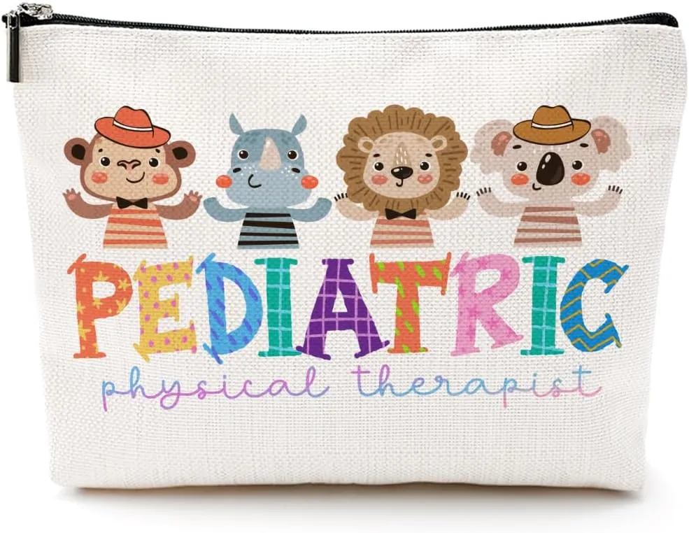 Physical Therapist Gifts Physical Therapy Makeup Bag Occupational Therapy Gifts Funny Cosmetic Bag Thank You Gifts for Women PT Colleague Nurse Travel Toiletry Bag Christmas Birthday Gifts