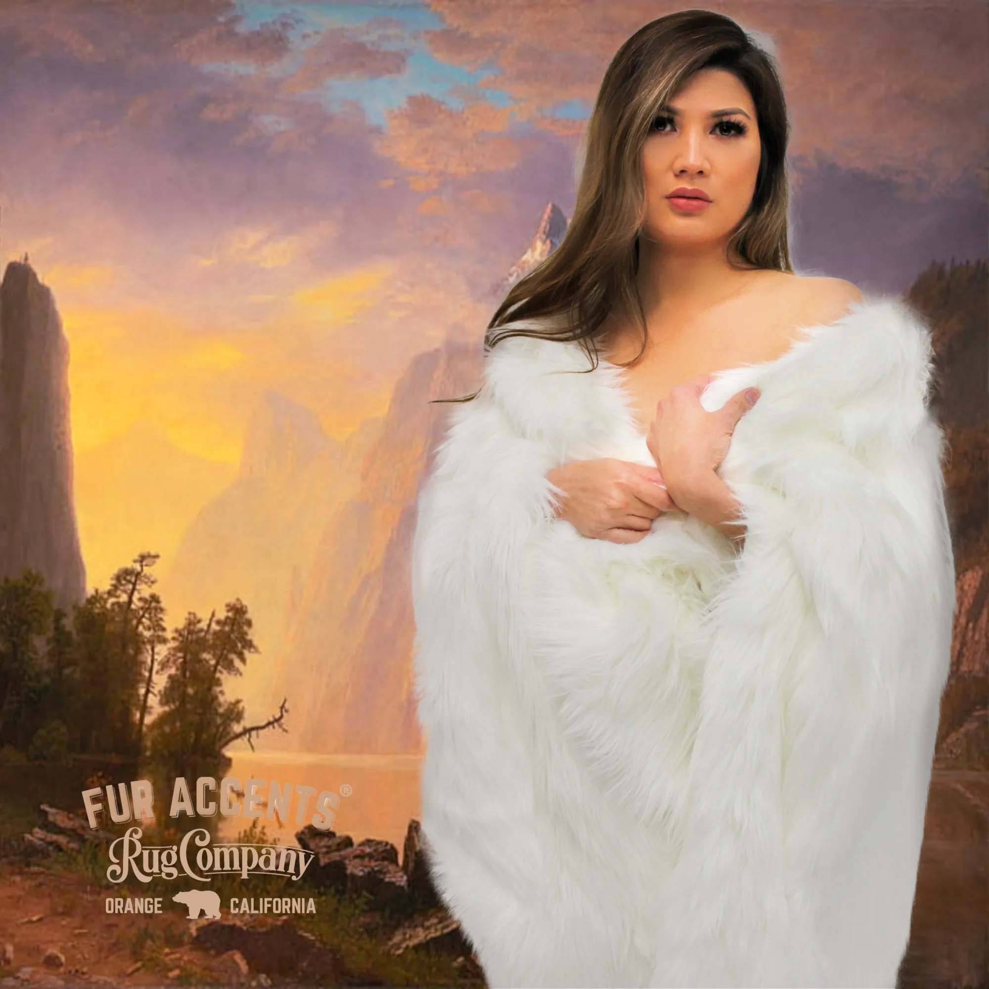 Plush  Faux Fur Throw Blanket, Bedspread, Soft, Pure White Shag, Luxury Fur - Minky Cuddle Fur Lining Fur Accents USA