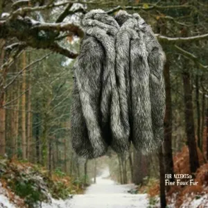 Plush  Faux Fur Throw Blanket, Soft Gray Tipped Wolf Throw Blanket Bedspread - Luxury Fur - Minky Cuddle Fur Lining Fur Accents USA