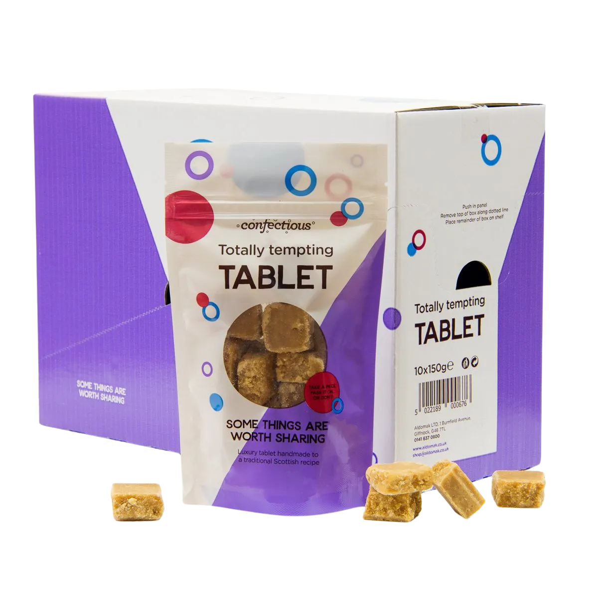 Scottish Totally Tempting Tablet Box 10 x 150g Bags Confectious