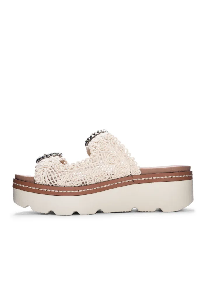 Sonder Macrame Platform Slide Sandal