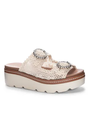 Sonder Macrame Platform Slide Sandal