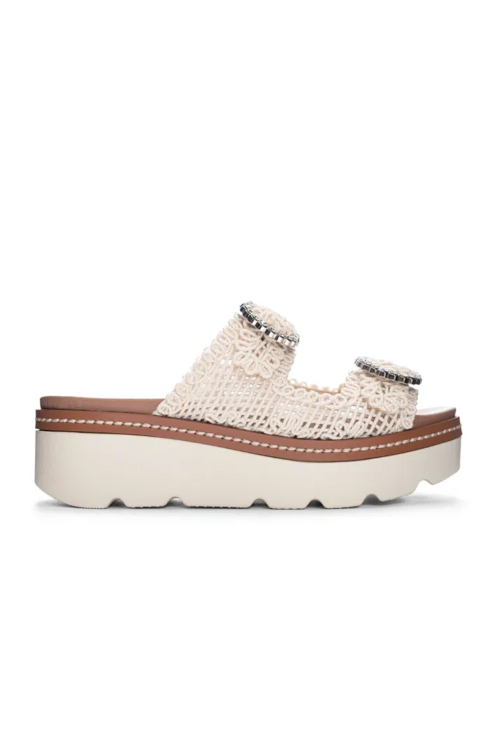 Sonder Macrame Platform Slide Sandal