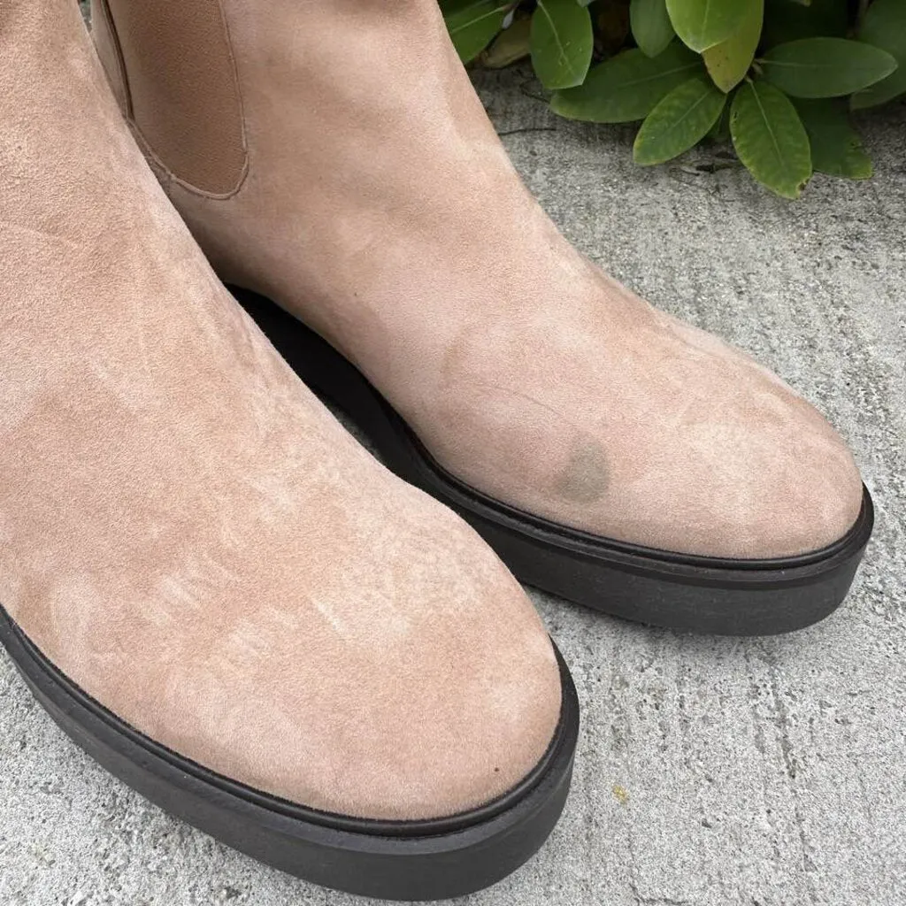 Stuart Weitzman Alpine Cozy Suede & Shearling Chelsea Boot - Size 8