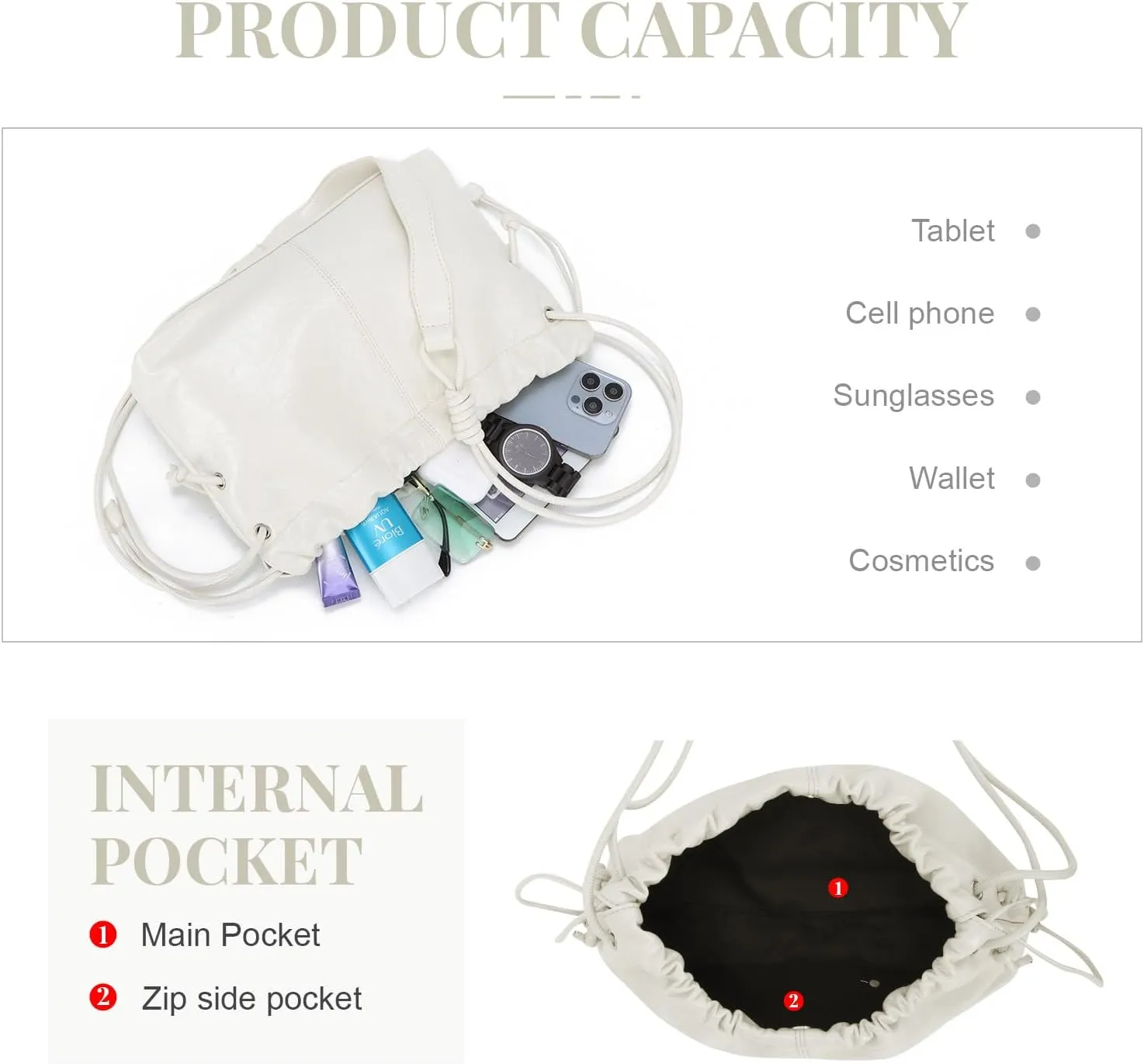 SUKUTU Cloud Clutch Purses Trendy Dumpling Shoulder Bag for Women Hobo Bag Leather Handbag