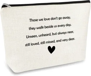 Sympathy Gifts for Loss of Loved One Bereavement Gift Makeup Bag Memorial Gift Remembrance Gift Cosmetic Bag Condolences Gift for Loss Grief Gifts In Loving Memory Gift Travel Cosmetic Pouch