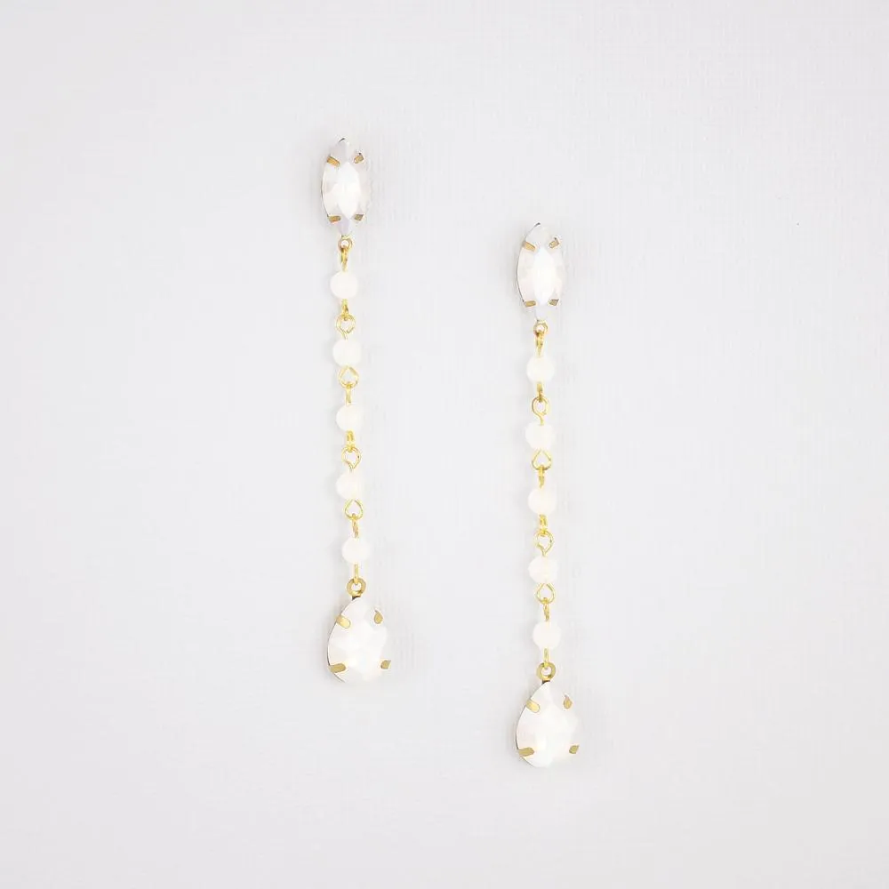 Tallulah White Opal Earrings