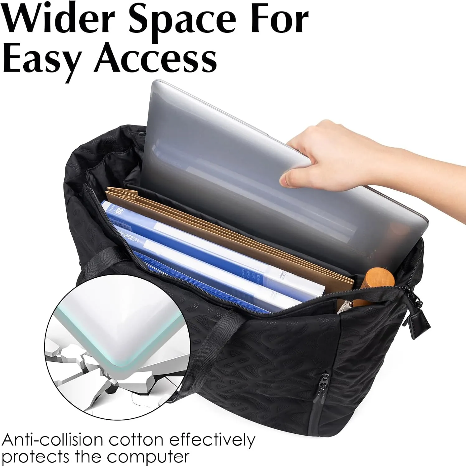 Tote Bag for Women with Compartments Large Laptop Crossbody Tote Bag Waterproof Shoulder Bag for Work Travel