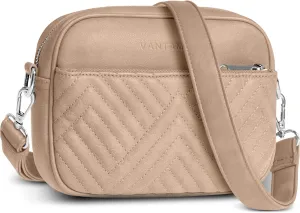 Vantamo Crossbody Bags For Women with Adjustable Strap, Premium PU Leather Purses for Women, Anti-Pickpocket Clip & Gift Box